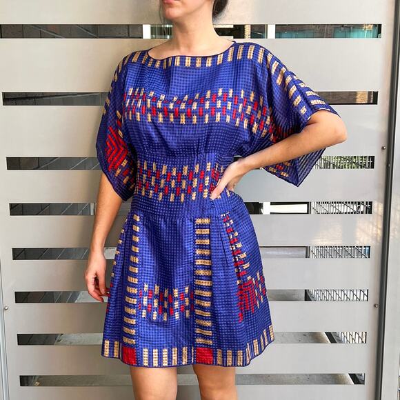 Anna Sui Dresses & Skirts - Vintage Anna Sui 80s Printed Silk Dress